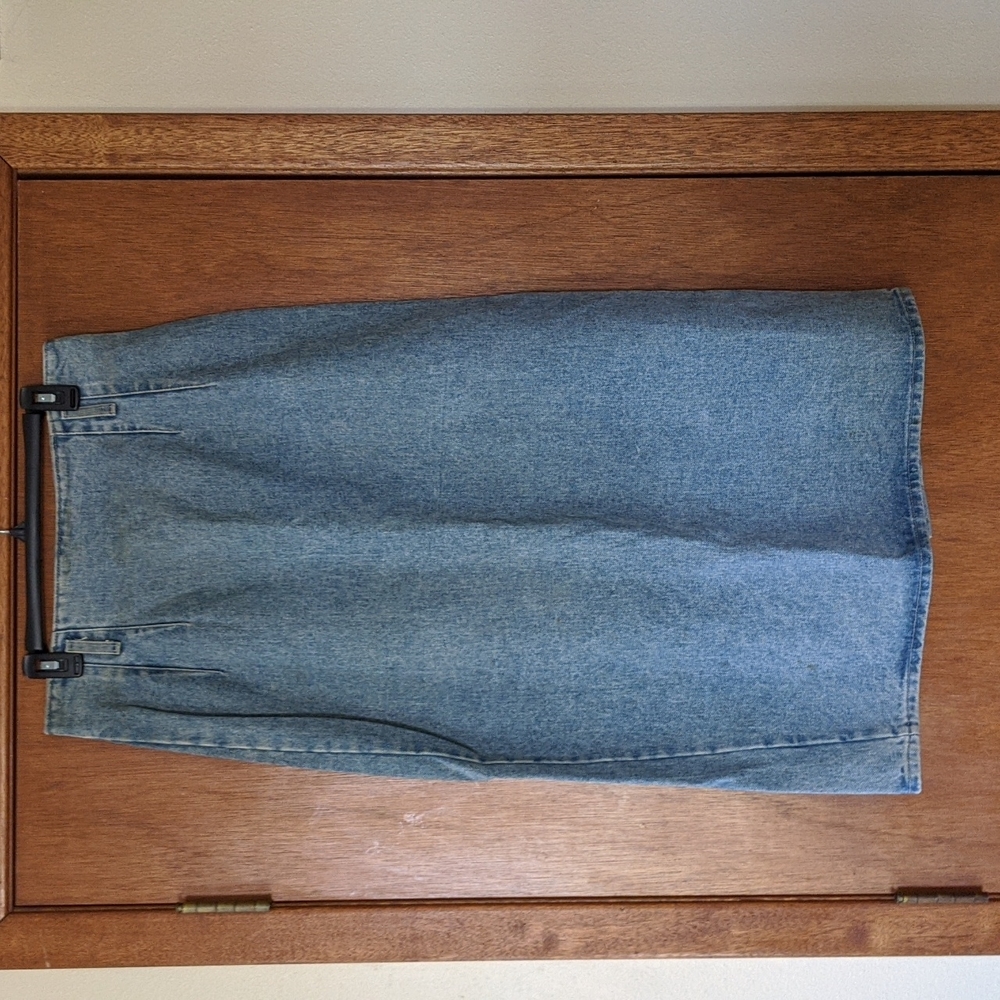 Vintage denim maxi skirt